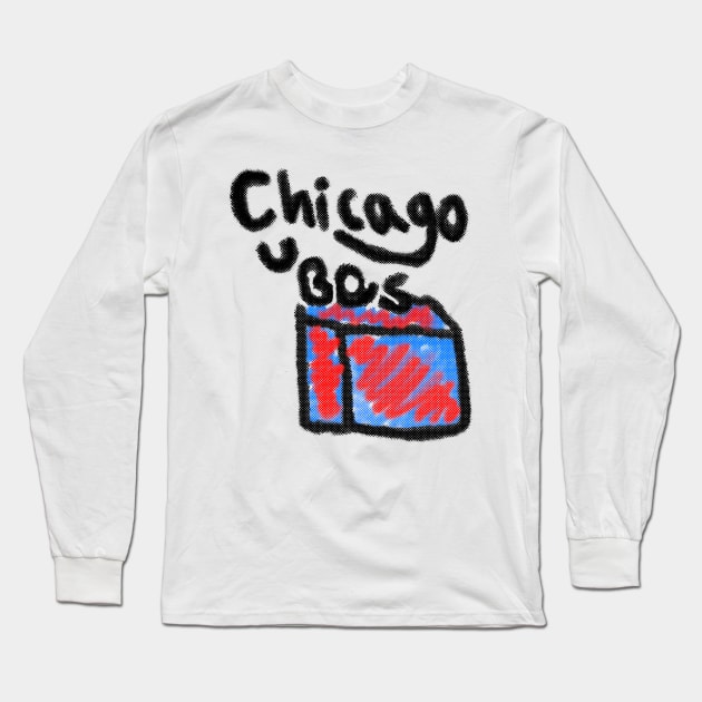 Unofficially Unlicensed Tees - chicago cubes Long Sleeve T-Shirt by Happy Underground Productions